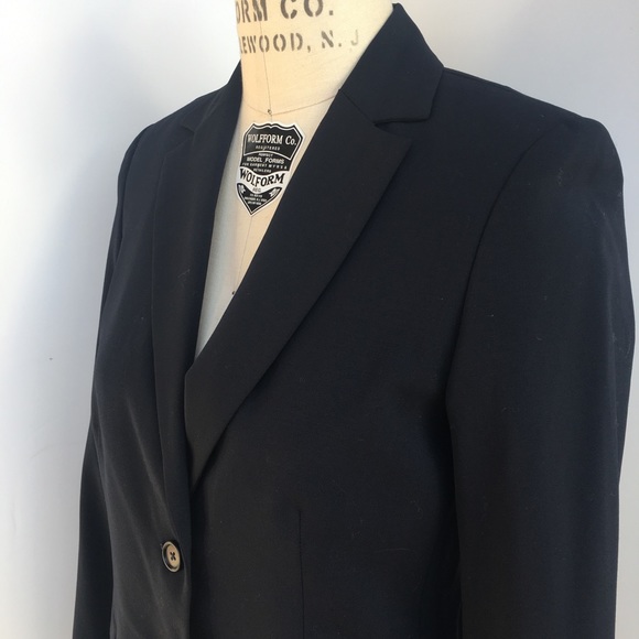 SOLD Wool Navy Blue Black Blazer Jacket - Picture 7 of 8